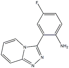 4-fluoro-2-[1,2,4]triazolo[4,3-a]pyridin-3-ylaniline 结构式