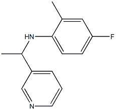 4-fluoro-2-methyl-N-[1-(pyridin-3-yl)ethyl]aniline 结构式