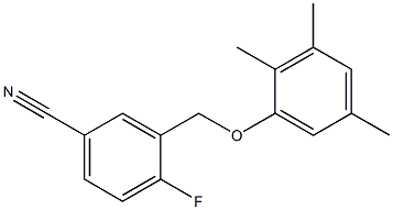 4-fluoro-3-(2,3,5-trimethylphenoxymethyl)benzonitrile 结构式