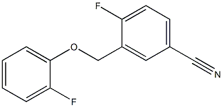 4-fluoro-3-[(2-fluorophenoxy)methyl]benzonitrile 结构式