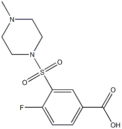 4-fluoro-3-[(4-methylpiperazine-1-)sulfonyl]benzoic acid 结构式