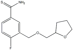 4-fluoro-3-[(tetrahydrofuran-2-ylmethoxy)methyl]benzenecarbothioamide 结构式