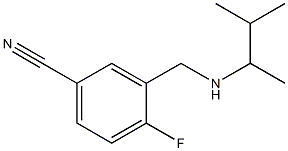 4-fluoro-3-{[(3-methylbutan-2-yl)amino]methyl}benzonitrile 结构式