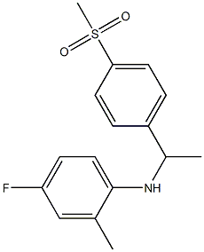 4-fluoro-N-[1-(4-methanesulfonylphenyl)ethyl]-2-methylaniline 结构式