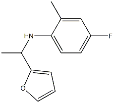 4-fluoro-N-[1-(furan-2-yl)ethyl]-2-methylaniline 结构式