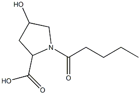 4-hydroxy-1-pentanoylpyrrolidine-2-carboxylic acid 结构式