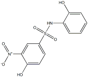 4-hydroxy-N-(2-hydroxyphenyl)-3-nitrobenzene-1-sulfonamide 结构式