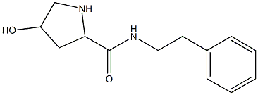 4-hydroxy-N-(2-phenylethyl)pyrrolidine-2-carboxamide 结构式