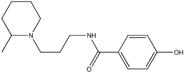 4-hydroxy-N-[3-(2-methylpiperidin-1-yl)propyl]benzamide 结构式