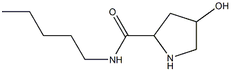 4-hydroxy-N-pentylpyrrolidine-2-carboxamide 结构式