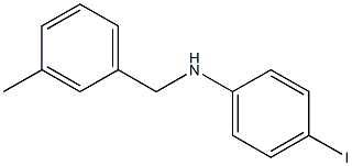 4-iodo-N-[(3-methylphenyl)methyl]aniline 结构式