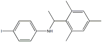 4-iodo-N-[1-(2,4,6-trimethylphenyl)ethyl]aniline 结构式