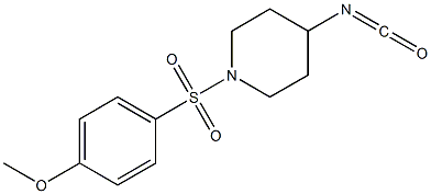 4-isocyanato-1-[(4-methoxybenzene)sulfonyl]piperidine 结构式