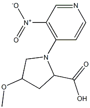 4-methoxy-1-(3-nitropyridin-4-yl)pyrrolidine-2-carboxylic acid 结构式