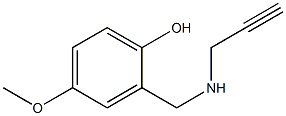 4-methoxy-2-[(prop-2-yn-1-ylamino)methyl]phenol 结构式