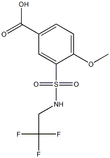 4-methoxy-3-[(2,2,2-trifluoroethyl)sulfamoyl]benzoic acid 结构式