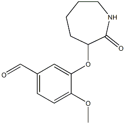 4-methoxy-3-[(2-oxoazepan-3-yl)oxy]benzaldehyde 结构式