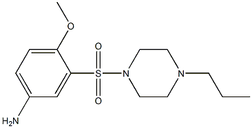 4-methoxy-3-[(4-propylpiperazine-1-)sulfonyl]aniline 结构式