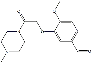 4-methoxy-3-[2-(4-methylpiperazin-1-yl)-2-oxoethoxy]benzaldehyde 结构式