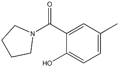 4-methyl-2-(pyrrolidin-1-ylcarbonyl)phenol 结构式