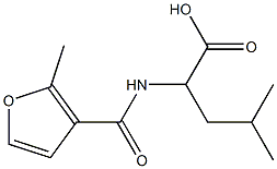 4-methyl-2-[(2-methyl-3-furoyl)amino]pentanoic acid 结构式