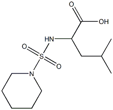 4-methyl-2-[(piperidine-1-sulfonyl)amino]pentanoic acid 结构式