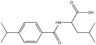 4-methyl-2-{[4-(propan-2-yl)phenyl]formamido}pentanoic acid 结构式