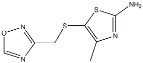 4-methyl-5-[(1,2,4-oxadiazol-3-ylmethyl)sulfanyl]-1,3-thiazol-2-amine 结构式