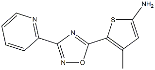 4-methyl-5-[3-(pyridin-2-yl)-1,2,4-oxadiazol-5-yl]thiophen-2-amine 结构式