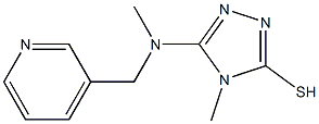 4-methyl-5-[methyl(pyridin-3-ylmethyl)amino]-4H-1,2,4-triazole-3-thiol 结构式