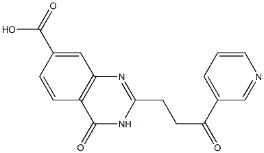 4-oxo-2-[3-oxo-3-(pyridin-3-yl)propyl]-3,4-dihydroquinazoline-7-carboxylic acid 结构式