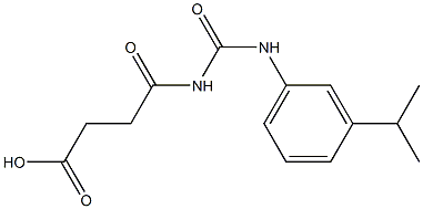 4-oxo-4-({[3-(propan-2-yl)phenyl]carbamoyl}amino)butanoic acid 结构式