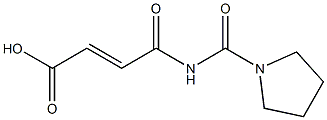 4-oxo-4-(pyrrolidin-1-ylcarbonylamino)but-2-enoic acid 结构式