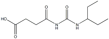 4-oxo-4-[(pentan-3-ylcarbamoyl)amino]butanoic acid 结构式