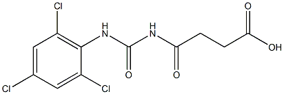 4-oxo-4-{[(2,4,6-trichlorophenyl)carbamoyl]amino}butanoic acid 结构式