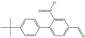 4'-tert-butyl-2-nitro-1,1'-biphenyl-4-carbaldehyde 结构式