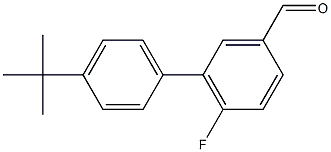 4'-tert-butyl-6-fluoro-1,1'-biphenyl-3-carbaldehyde 结构式