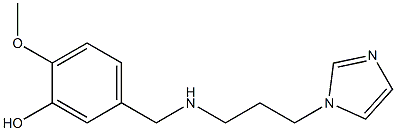 5-({[3-(1H-imidazol-1-yl)propyl]amino}methyl)-2-methoxyphenol 结构式