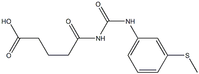 5-({[3-(methylsulfanyl)phenyl]carbamoyl}amino)-5-oxopentanoic acid 结构式