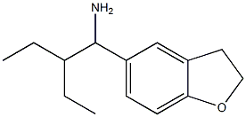 5-(1-amino-2-ethylbutyl)-2,3-dihydro-1-benzofuran 结构式