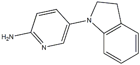 5-(2,3-dihydro-1H-indol-1-yl)pyridin-2-amine 结构式