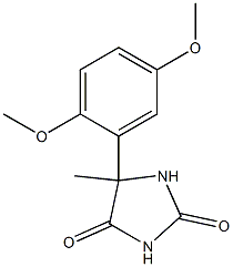 5-(2,5-dimethoxyphenyl)-5-methylimidazolidine-2,4-dione 结构式