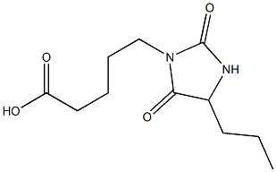 5-(2,5-dioxo-4-propylimidazolidin-1-yl)pentanoic acid 结构式