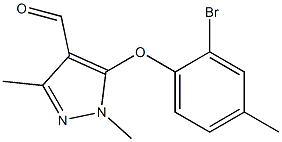 5-(2-bromo-4-methylphenoxy)-1,3-dimethyl-1H-pyrazole-4-carbaldehyde 结构式