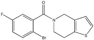 5-(2-bromo-5-fluorobenzoyl)-4,5,6,7-tetrahydrothieno[3,2-c]pyridine 结构式