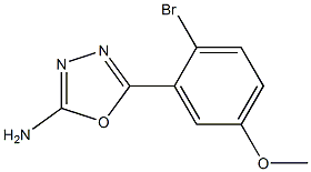 5-(2-bromo-5-methoxyphenyl)-1,3,4-oxadiazol-2-amine 结构式