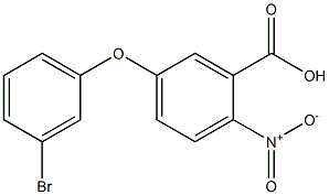 5-(3-bromophenoxy)-2-nitrobenzoic acid 结构式