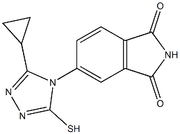 5-(3-cyclopropyl-5-sulfanyl-4H-1,2,4-triazol-4-yl)-2,3-dihydro-1H-isoindole-1,3-dione 结构式