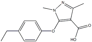 5-(4-ethylphenoxy)-1,3-dimethyl-1H-pyrazole-4-carboxylic acid 结构式