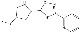 5-(4-methoxypyrrolidin-2-yl)-3-(pyridin-2-yl)-1,2,4-oxadiazole 结构式